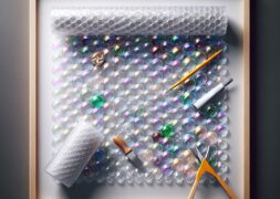 Luftpolsterfolie und ihre Anwendung in der Verpackung von Kunststoffprodukten.