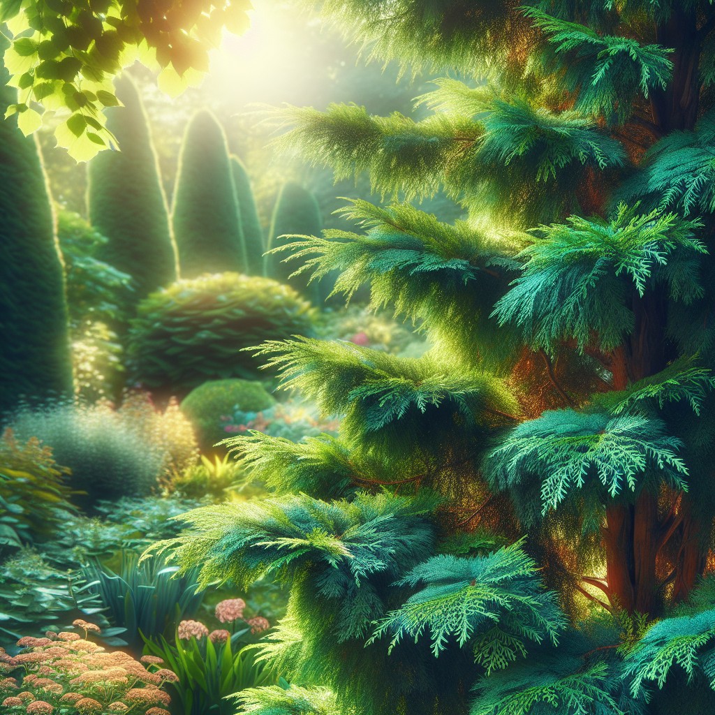 Wie kann die Thuja smaragd als dekoratives Element im Garten eingesetzt werden?