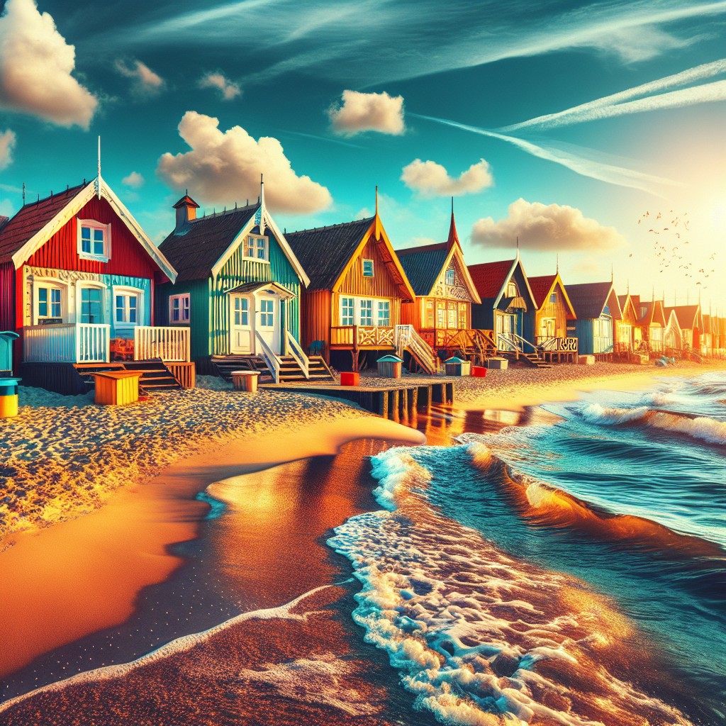 Ustka domki przy plaży